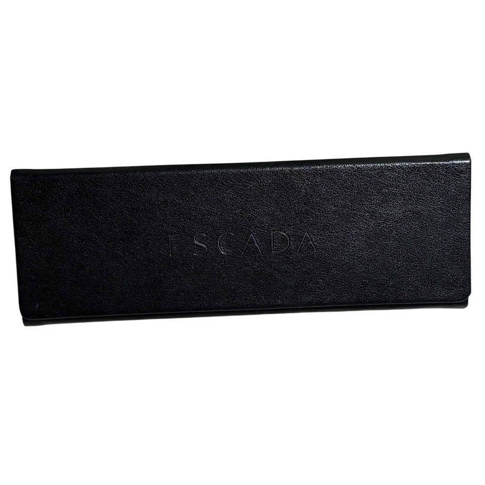 Escada Black Triangular Folding Sunglasses Case Eyewear Travel Collapsible City
